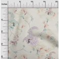 thumbnail image 1 of oneOone Cotton Poplin Beige Fabric Floral & Peacock Sewing Craft Projects Fabric Prints By Yard 42 Inch Wide, 1 of 4