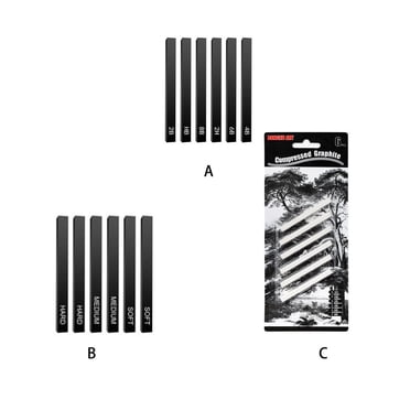 Maoww Compressed Charcoal Sticks Sketch Pencil Home DIY Art Craft Sketching Shading Drawing Painting Stationery Accessories Type 1