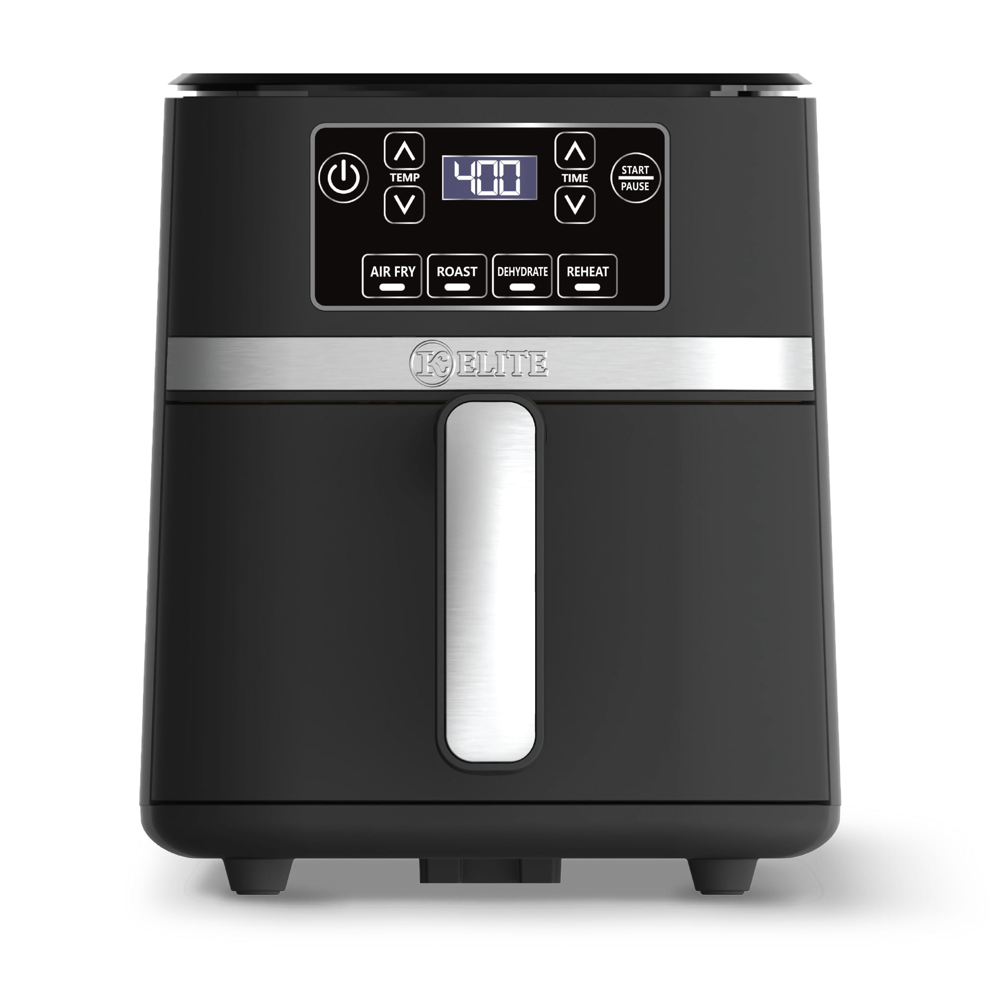 Kitchen Elite 3 Qt Digital Air Fryer, Countertop Nonstick Basket Oven, Black