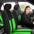 thumbnail image 3 of FH Group Universal Fit Striped Cloth Car Seat Covers Full Set Airbag Compatible for Auto SUV Van, 3 of 10
