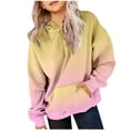 thumbnail image 1 of MIASHUI Girls Sweatshirt Tops Gradient Long Sleeve Oversized Hoodies Pullover,Light Pink,7-8 Years, 1 of 7