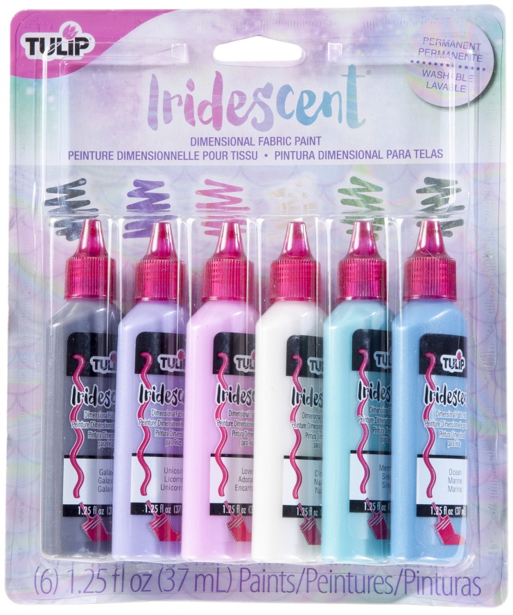 Tulip Dimensional Fabric Paint Glow the Dark Pack, Liquid Craft Paint, 6-Pack 1.25 fl oz Bottles for & DIY Art Projects
