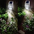 thumbnail image 5 of Hongchun 2 Pack Solar Motion Sensor Fence Post Light, 2 LED Solar Powered Stainless Steel Fence Light, Solar Powered Waterproof Outdoor Security Light, Solar Accent Wall Light for Patio, Garden (White Light), 5 of 5