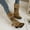 Brown, variant on Pisexur Black Friday Deals 2022! EGNMCR Women Snow Boots Slip-on Snow Boots Velvet Cotton Boots Warm Solid Cotton Shoes Plush Ball Ethnic Knight Boots, Mid-Calf Waterproof Winter Snow Boots for Women
