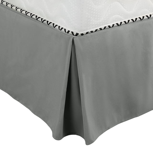 Unique Bargains Pleated Bed Skirt Classic Tailored Styling Dust Ruffled Hotel