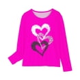 thumbnail image 4 of RXIRUCGD Chemises à Manches Longues pour Filles, Col Rond Mignon, Blouses Décontractées Élégantes (Rose Vif, Taille : 13 Ans), 4 of 5