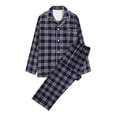 thumbnail image 1 of LSLJS Ensembles de Pyjama pour Hommes Décontractés à Carreaux Vêtements d'Intérieur Hauts à Manches Longues Pantalons Col Rabattu Pyjamas de Nuit Ensembles Cadeaux pour Hommes, 1 of 2