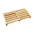 thumbnail image 1 of Rouleau Masseur de Pieds en Bois, Roues de Massage Colorées à Six Rangées pour Soulager les Tissus Profonds des Pieds, Outil d'Acupression et de Réflexologie, Relaxation du Stress et Stimulation de la Circulation, Design en Bois de Lotus, 1 of 8