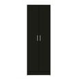 thumbnail image 4 of Madesa Modern Pantry Storage Cabinet Armoire Closet with 2 Doors and 5 Utility Shelves 23"L Wooden Organization Unit for Bedroom, Office, Laundry Room, Kitchen, and Garage - Black, 4 of 5
