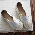 thumbnail image 2 of Leutsin Woman Soft Bottom Fashion Casual Flat Solid Color Round Toe Lace-Up Shoes, 2 of 4