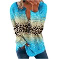 thumbnail image 2 of Chandails à Capuchon Mode pour Femmes 2023 Hauts Automne Manches Longues Ample Chandail à Enfiler Chemise Chic Décontracté Dames Rayé Col Rond Chandails 50 % de Rabais Liquidation Costumes d'Halloween/Noël, 2 of 5