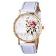 thumbnail image 3 of LYMAYTER Stylish Ladies Watch Stylish Women's Rose Pattern Watch - Faux Leather Strap, Quartz Movement, 3 of 6