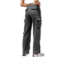 thumbnail image 3 of Timegard Womens Sweatpants Cargo Pants Elastic Waist Straight Leg Fall Casual Loose Workout Trousers, 3 of 6