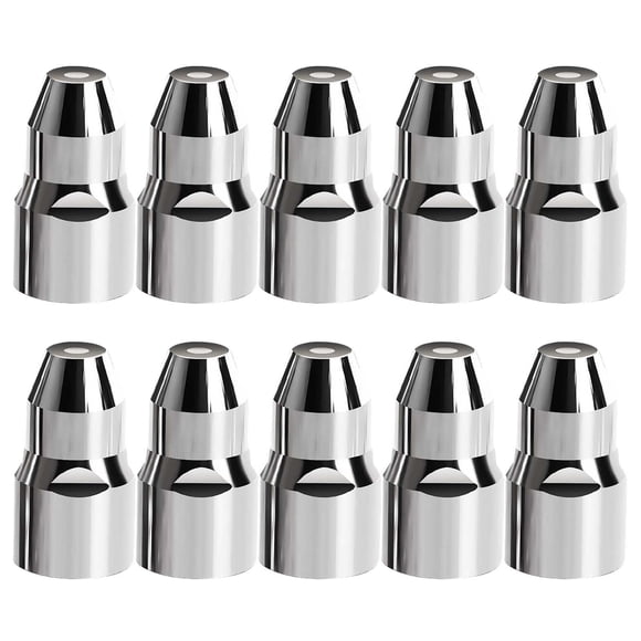 P80 Plasma Cutting Nozzle and Electrode Set for LGK-100 Plasma Cutter — 10-Piece Stainless Steel Nozzle with Copper Electrode Core