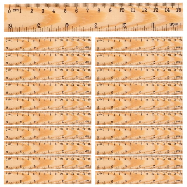 20 Pcs Règles en Bois pour Enfants Règles de Mesure en Bois Règles Précises pour Élèves Accessoire Scolaire
