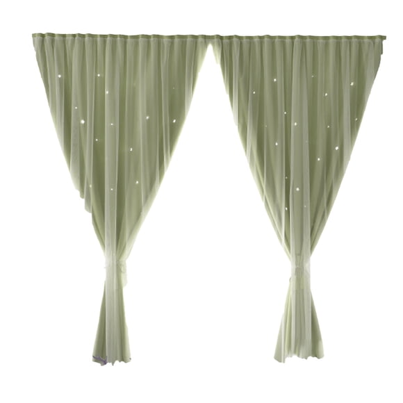 Self Curtain with Hidden Design French Door Panel Lace Window Privacy Solution for Indoor Living Spaces No Drilling Required Polyester Curtain for Bedroom Living Room Patio