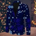 thumbnail image 2 of Men Christmas Snowflake Santa Men S Suits Set Printed Pocket Lapel Button Mens Suits Regular Fit 3 Piece Suit Jacket Suit, 2 of 5