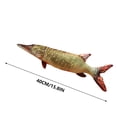 thumbnail image 3 of R-857 Green A Pike Fish Plush Toy 40Cm Cotton Material Soft Simulation Doll For Aquarium Decor Playtime Fun, 3 of 6