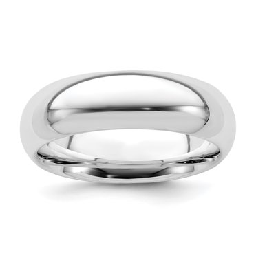 925 Sterling Silver 6mm Comfort Fit Size 4 Band Ring