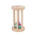 thumbnail image 4 of Lipstore Baby Roller Rattle Wood Toys Rattles with Bells Smooth Surface Infant Roller Toy A, 4 of 8