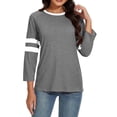 thumbnail image 4 of Timegard Hauts pour Femmes Grande Taille Col Rond Manches 3/4 T-Shirts Confortables Tunique Décontractée pour Porter avec des Leggings, 4 of 5