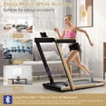 thumbnail image 4 of SuperFit 2.25HP 2 in 1 Dual Display Folding Treadmill Jogging Machine W/APP Control Yellow, 4 of 10