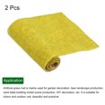 thumbnail image 3 of Uxcell 2pcs Artificial Grass Mat Small Realistic Fake Turf for Garden Lawn Decoration Model Golden Yellow 3" x 10", 3 of 5