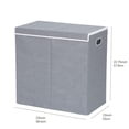 thumbnail image 4 of Mainstays Double Laundry Hamper with Lid, Two Removable Mesh Sorters for Adult, Laundy Basket, Lid with Magnet for Easy Open/Close, 4 of 7