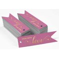 thumbnail image 2 of Inkdotpot Pack Of 100 Made With Love Text Favor Paper Tags Craft Real Gold Foil Hang Tags, 2 of 6