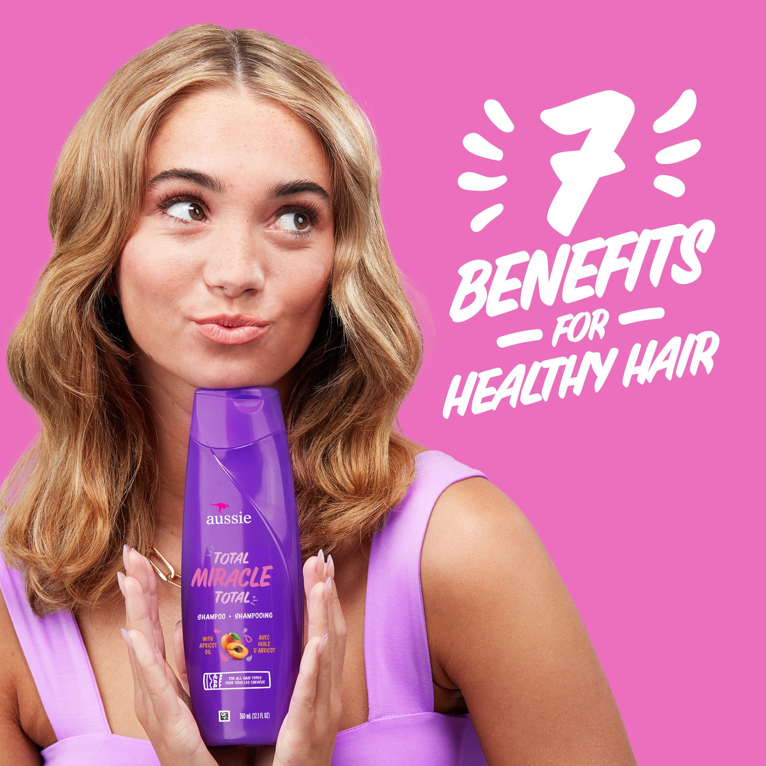 Aussie Total Miracle with Apricot & Macadamia Oil, Paraben Free Shampoo