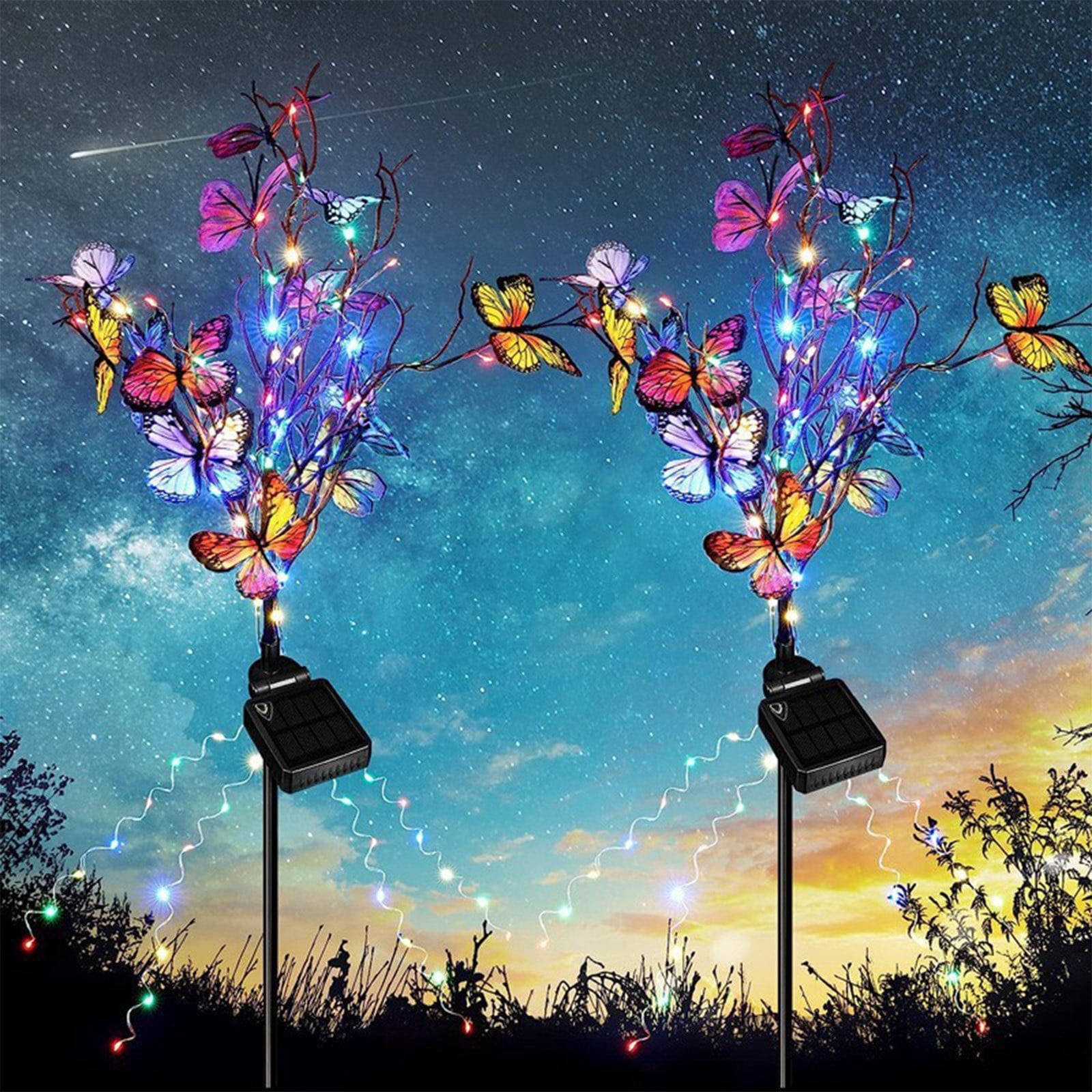 Outdoor Butterflies Shaped Solar Garden Lights Waterproofing Outdoor Decoration Garden Lawns, Czzoypi Outdoor Butterflies Shaped Solar Garden