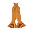 thumbnail image 1 of Faithtur Combinaison Sans Manches pour Bébé Fille, Pantalon Évasé Long d'Été pour Fête Décontractée, 1 of 8