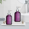 thumbnail image 3 of Glass Dispensing Bottles 1pc Rose Red Glass Hand Soap Dispenser Bottle for Bathroom Kitchen and Office Countertop Refillable Lotion Container with Pump(400mL) Rkxzt, 3 of 8