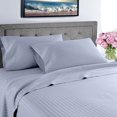 thumbnail image 1 of EIGTHTAIL Fresh Linen Collection 600 Thread Count Hotel Striped 100% Egyptian Quality Cotton Deep Pocket Sheet Set (King  Gray), 1 of 6