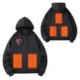 thumbnail image 2 of Dvprdro Jackets for Men Stitching Drawstring Hooded Slim Fashion Coat Outwear, 2 of 5