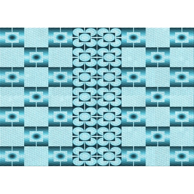 Ahgly Tapis Rectangulaire Lavable en Machine Intérieur Transitionnel Bleu, 6 Pieds x 9 Pieds