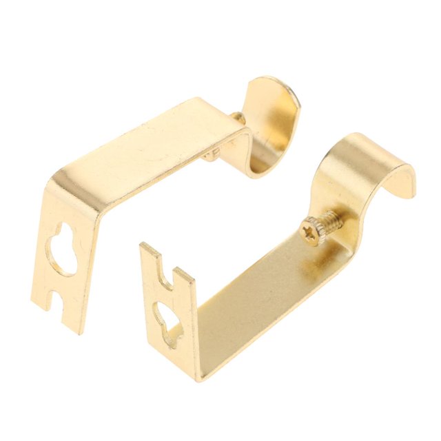 yuksok Support Mural pour Tringle à Rideaux 2 Pcs pour Tringle de 15,8 mm, Durable, Comprend un Montage Doré
