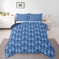 thumbnail image 1 of Erosebridal Green Checkered Bedding Comforter Set, Square Geometric Comforter Sets , Abstract Reversible Down Comforter, Microfiber Room Decoration, 2-Piece, 1 of 8