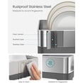 thumbnail image 3 of SONGMICS Dish Drying Rack, Expandable Dish Dryer for Kitchen Counter, Stainless Steel Dish Rack with Extendable Spout, Utensil, Cup, Glass, Cutting Board and Pan Holders, Silver and Gray, 3 of 6
