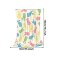 thumbnail image 2 of ERK 1Pcs Couverture Jetée Lapin de Pâques Douillette Couverture en Molleton Lapin Colorée Joyeuses Pâques Lapin pour Intérieur Literie en Flanelle Chaude Jetée pour Canapé Sofa Lit, 2 of 5