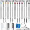 thumbnail image 1 of EASTIN Precision Screwdriver Set 0.6-2.0mm High Hardness Steel Micro Cross Screwdriver Kit Metric Flat Head Screwdriver for Watch Eyeglasses Jewelry Work Electronics Repair, 1 of 5