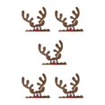 thumbnail image 2 of Transemion Festive Décor Christmas Window Sticker With Adorable Cute Cloth Christmas Window Stickers Door Decal Big elk antlers 5Set, 2 of 6