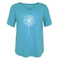 thumbnail image 4 of Pompotops Femmes Mode Décontractée Chemises Imprimées Manches Courtes T-Shirt Ample Hauts Blouse, 4 of 4
