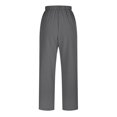 thumbnail image 4 of Womens Casual Linen Pants Straight Leg Drawstring Elastic High Waist Loose Comfy Trousers with Pockets, 4 of 5