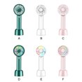 thumbnail image 1 of Handheld Fan Adjustable Rechargeable Portable Cooling Device Travel Battery Operated Outdoor Brushless Plastic Cooler Gift White with Light, 1 of 9