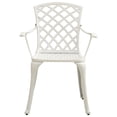thumbnail image 2 of vidaXL Chaises de Jardin 4 Pcs Aluminium Moulé Blanc, 2 of 5