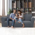 thumbnail image 2 of PiccoCasa Stretch Sofa Slipcover Washable Furniture Covers for Dogs Dark Gray Large, 2 of 7