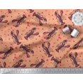 thumbnail image 2 of Soimoi Velvet Fabric Dot & Lobster Ocean Decor Fabric Printed Yard 58 Inch Wide, 2 of 3