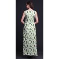 thumbnail image 4 of Bimba Feuilles Femmes Imprimé Fente avant Sans Manches Maxi Été Longue Robe Décontractée-Xx-Grand, 4 of 5