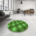 thumbnail image 4 of Ahgly Tapis d'Intérieur Lavable en Machine Carré Vert Pois, 5 Pieds Carré, 4 of 7